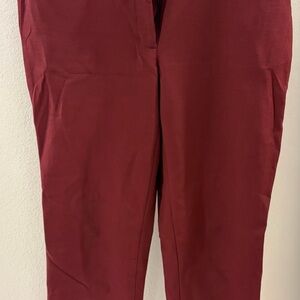 White House Black Market Burgundy Ankle Pants